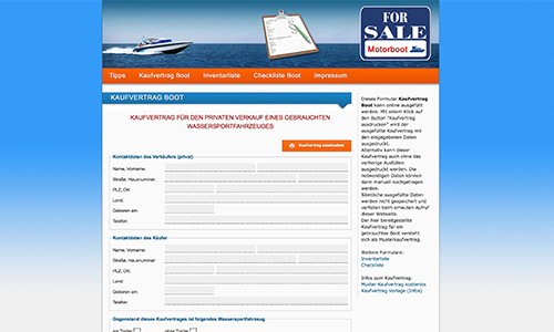 Online Boot Kaufvertrag